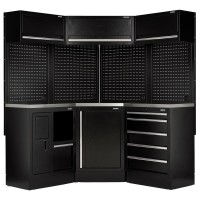 BUNKER 18 Piece Modular Storage Corner Combo with Stainless Steel Worktop, 3454mm &pound;2,120.00